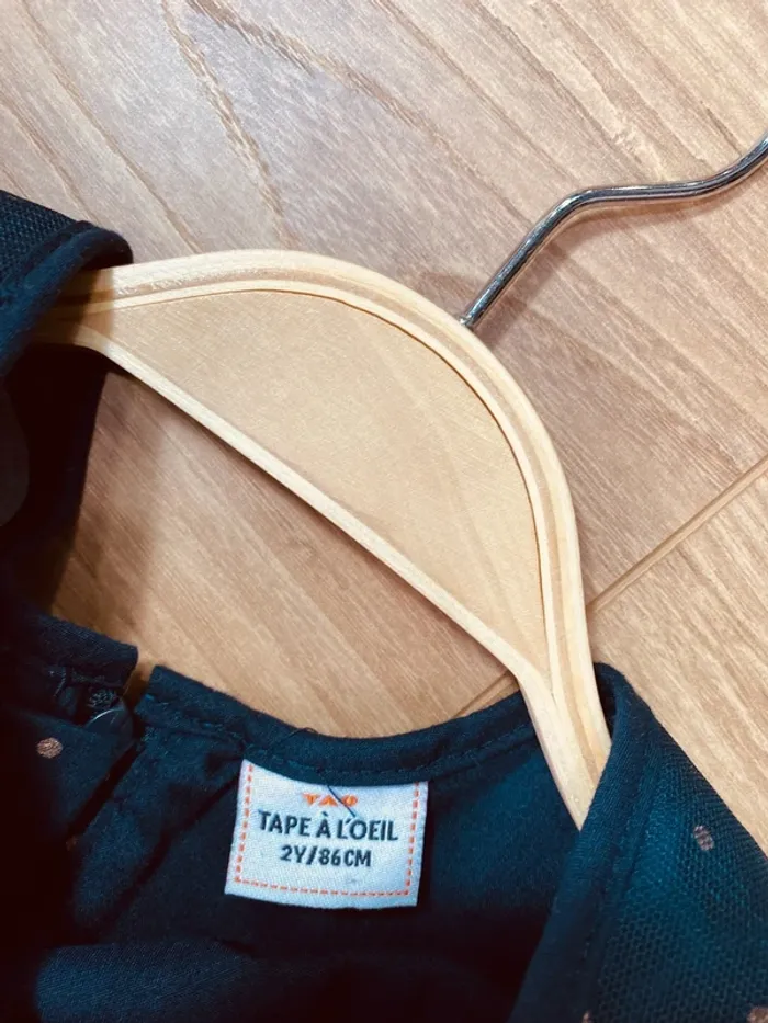 Taille 2 ans Robe créateur fille TAO bleu marine doré * sequins tulle * 💙 - photo numéro 7