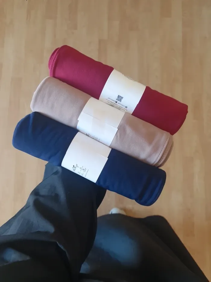 3 voiles hijabs en jersey premium luxe - photo numéro 2