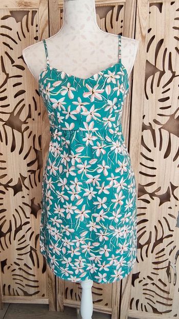 Robe fine bretelles imprimée fleurs Camaïeu