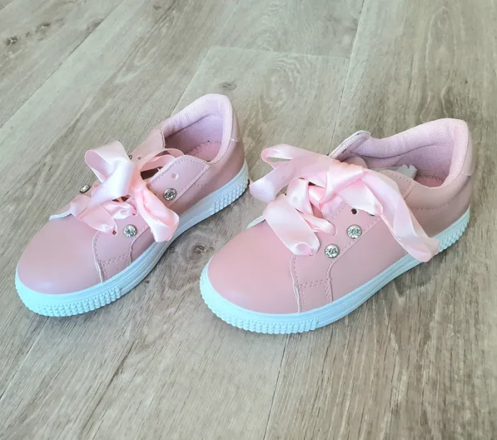 Baskets roses taille 31 Neuves - lacets rubans - photo numéro 5