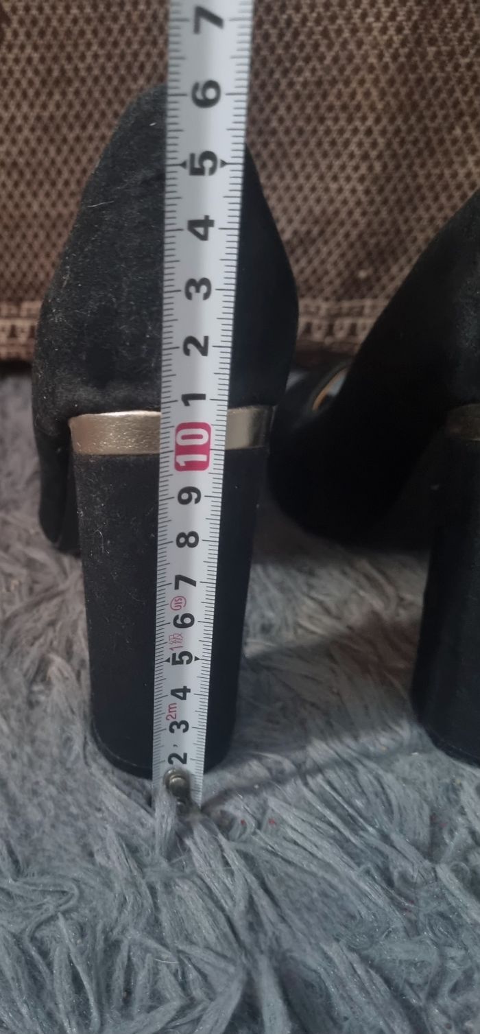 Escarpins noir effet daim intérieur cuir 37 Morgan - photo numéro 7