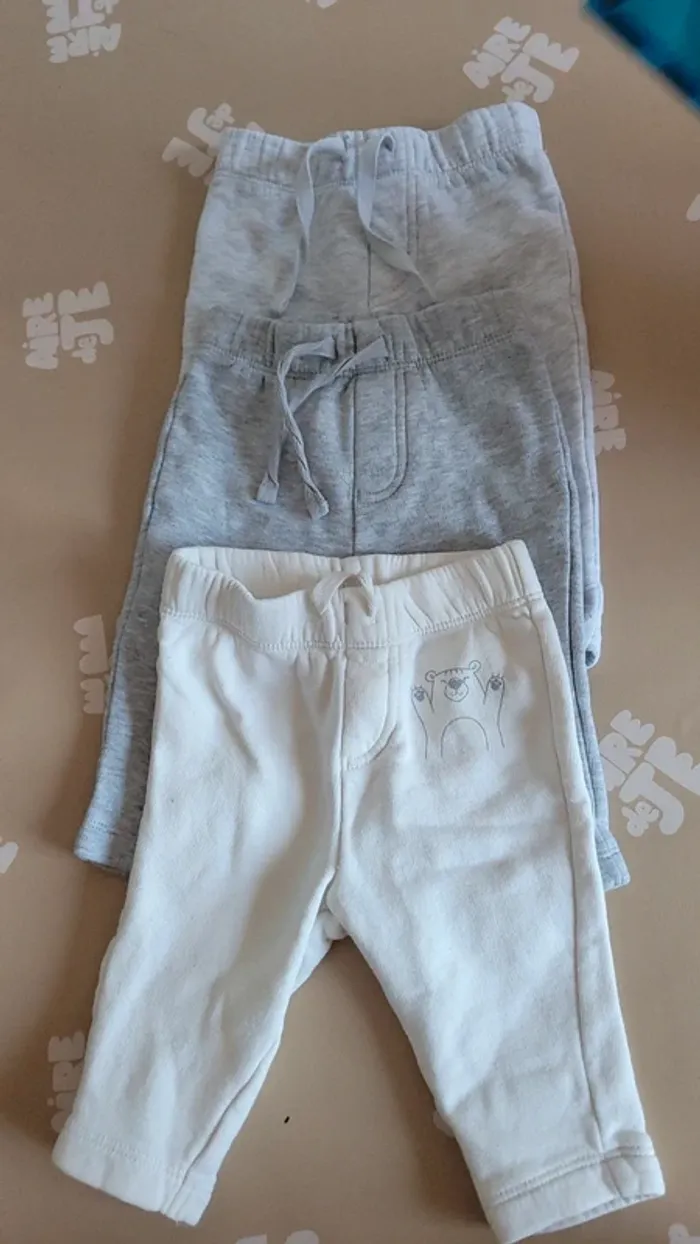 Lot pantalons mixtes 2-6 mois intérieur chaud polaire automne hiver