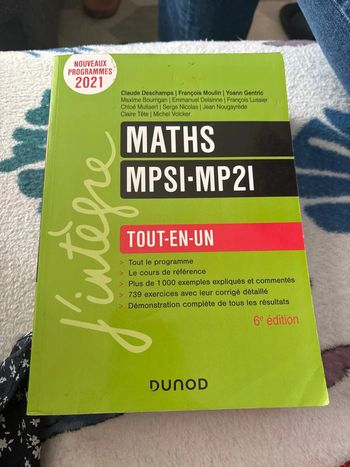 Maths MPSI-MP21- Dunod - tout en un