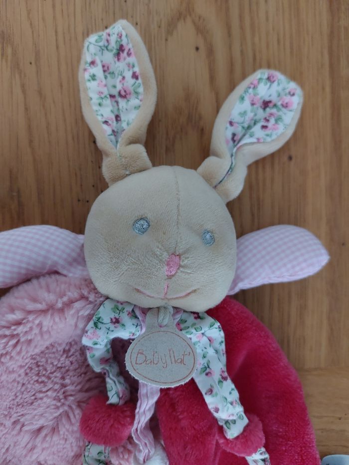 Doudou Lapin rose Baby Nat - photo numéro 3