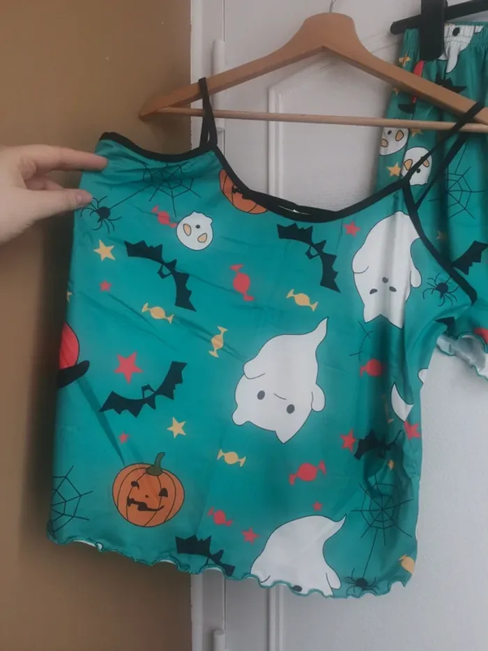 Pyjama Halloween – Taille L - Vert - photo numéro 2