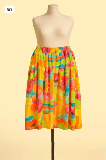 Jupe fluide colorée T50