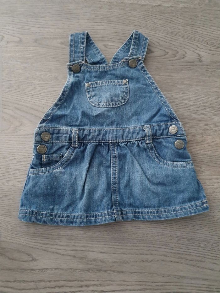 Robe salopette en jean 3-6 mois