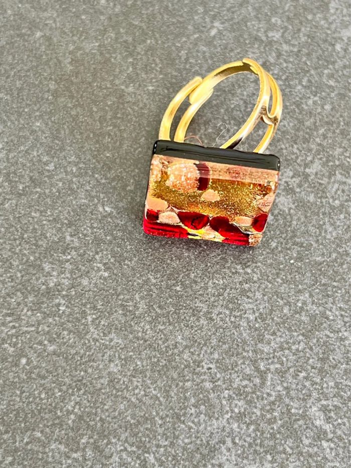 Bague verre de Murano or - photo numéro 5