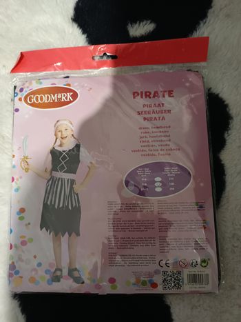 Déguisement Halloween fille pirate 7/9 ans neuf
