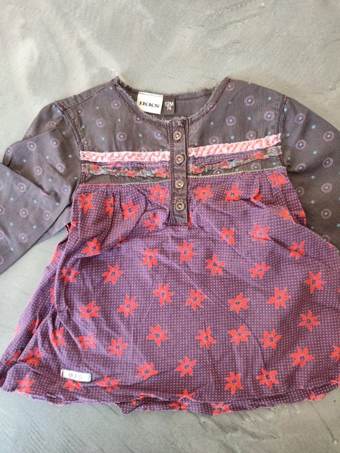 Lot de 2 blouses 12 mois IKKS - photo numéro 4