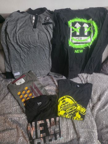 Lot tee-shirts manches longues 14 ans