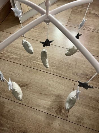 Mobile musical nuages lunes étoiles gris Vertbaudet