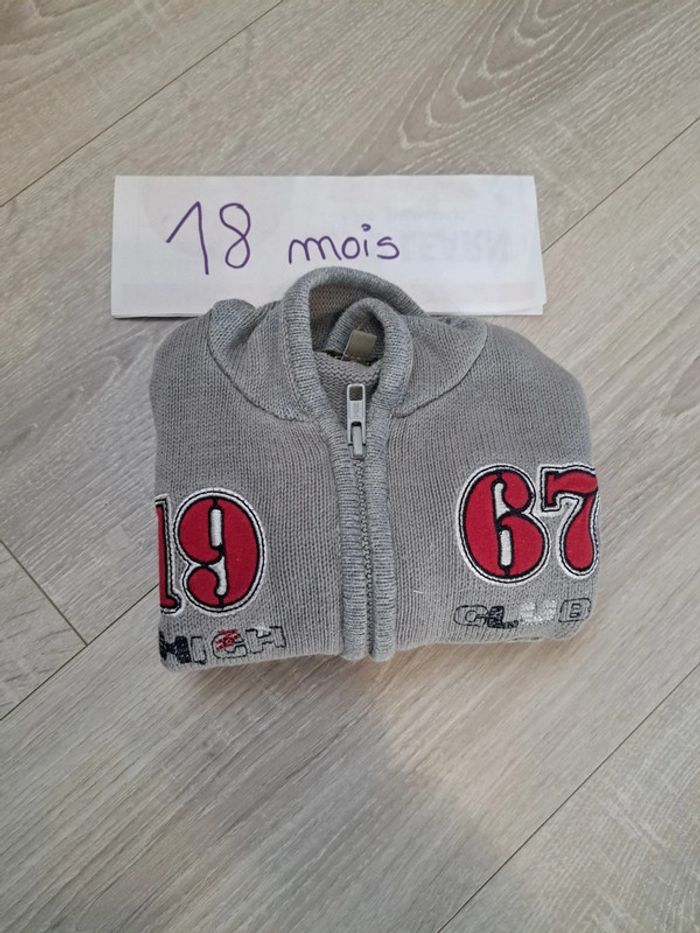 Gilet gris 18 mois - photo numéro 4