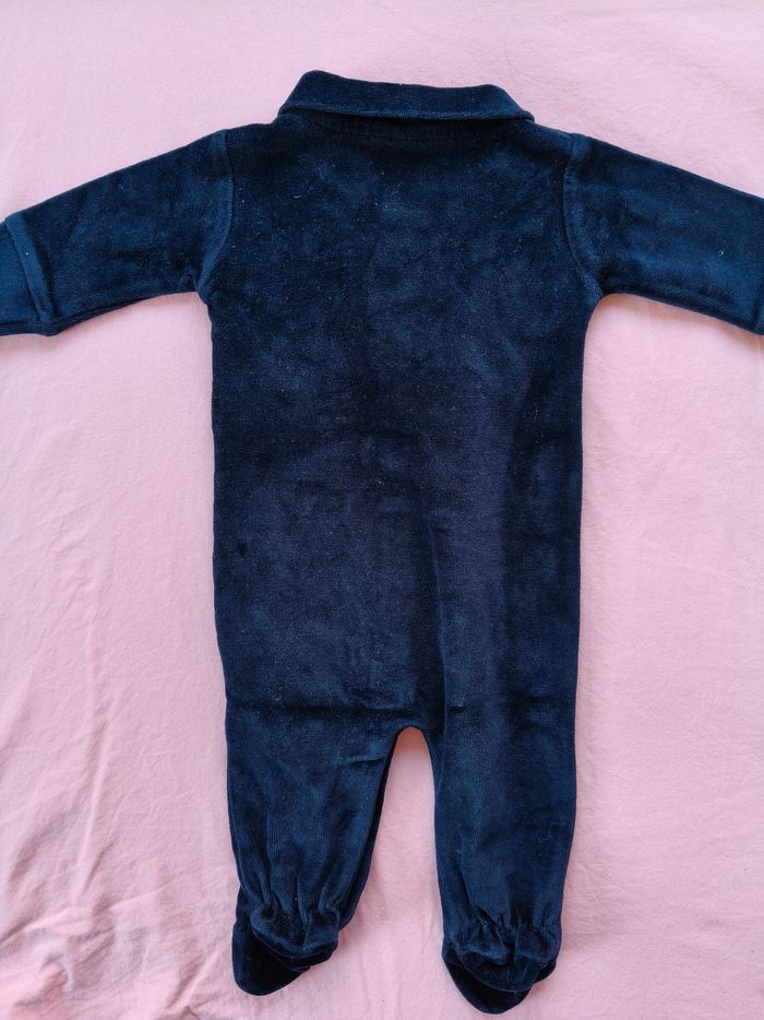 Pijama chaud mixte Zeeman bleu marine velours 50 cm - photo numéro 6