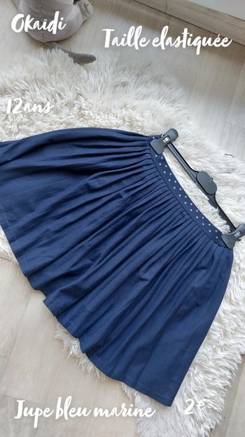 Jupe bleu marine 12 ans okaïdi