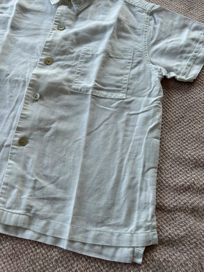 Chemise blanche en lin 5 ans - photo numéro 3