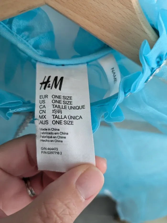 Cape princesse costume déguisement bleu ciel h&M - photo numéro 2