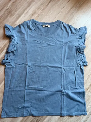 haut tee shirt bleu pull and bear