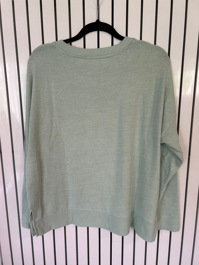 Pull fin vert d'eau, Stradivarius, taille L - photo numéro 2