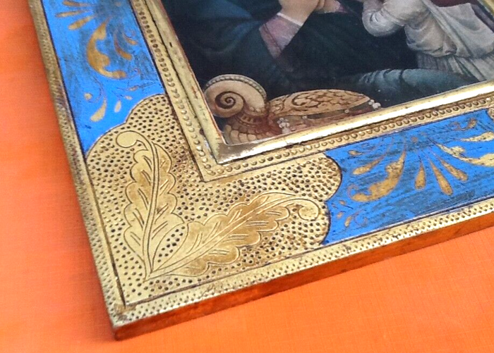 Icône religieuse polychrome à suspendre La Vierge à l'enfant - photo numéro 3