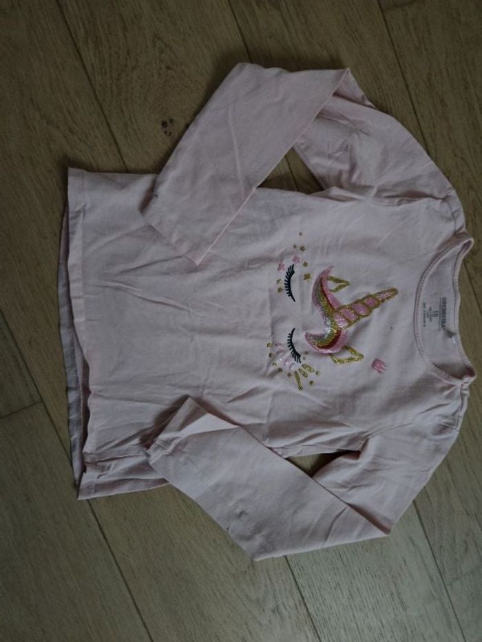 Tee-shirt longue manche avec licorne