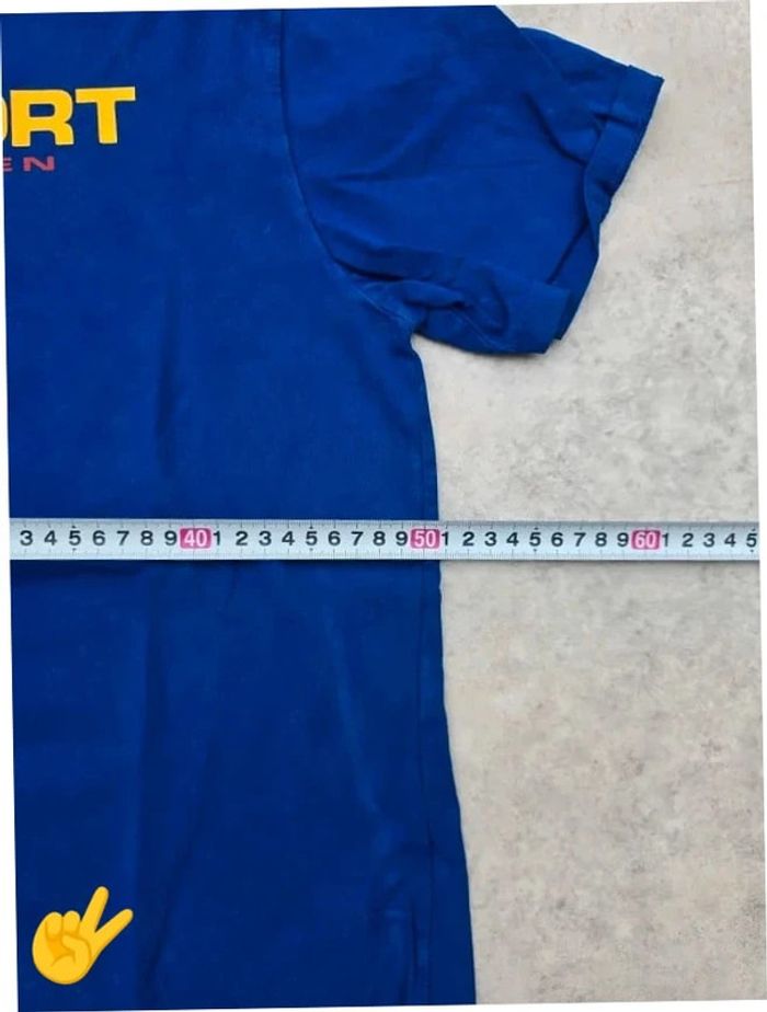 T-shirt Ralph Lauren S coupe col rond bleu Homme Men tee21b - photo numéro 5