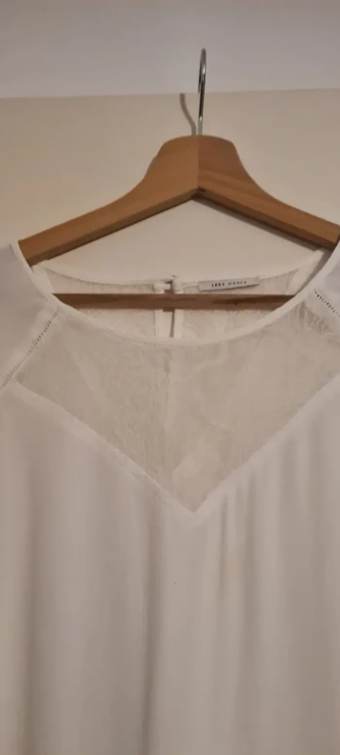 Blouse blanche détail broderie IKKS - photo numéro 4