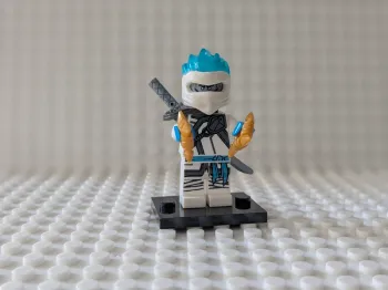 Figurine Ninjago : Zane ninja élémentaire de glace, style lego