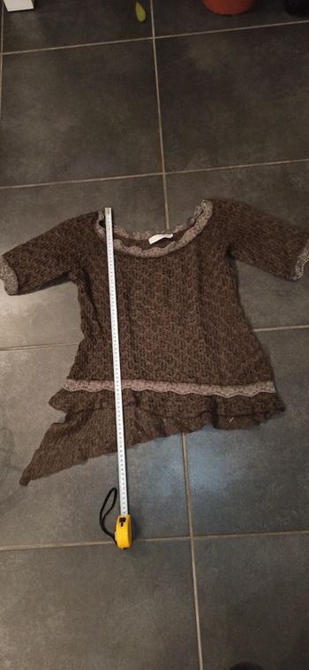 Petit pull asymétrique marron