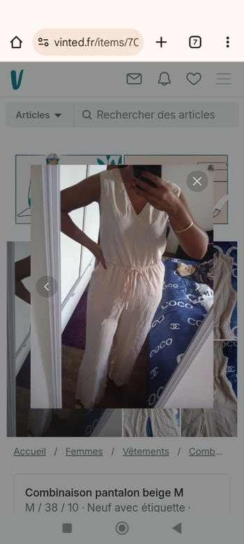 Combinaison beige M