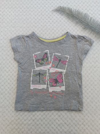 🔸Young Dimension T-shirt MC gris – 12 mois fille 🔸