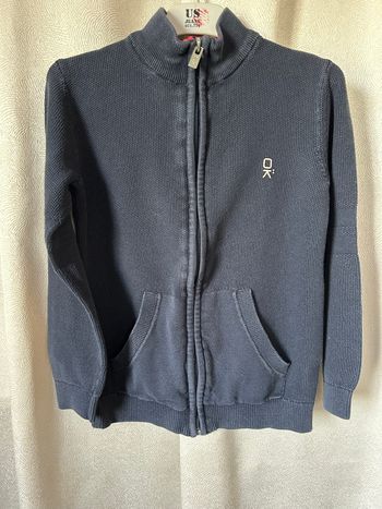 Gilet marine point fantaisie 10 ans Okaidi 