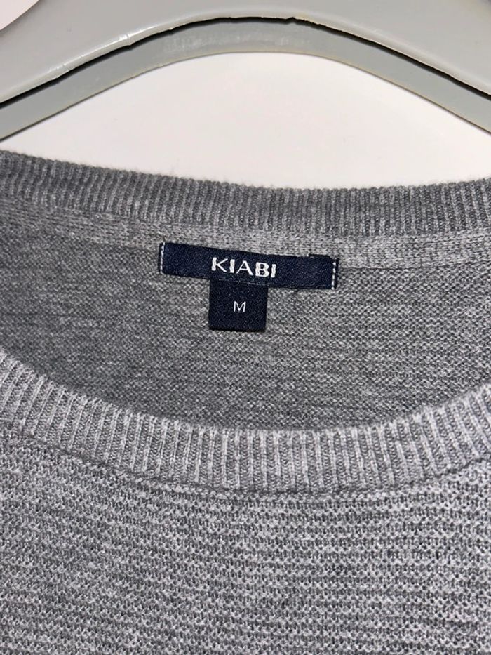 Pull gris côtelé uni - photo numéro 6