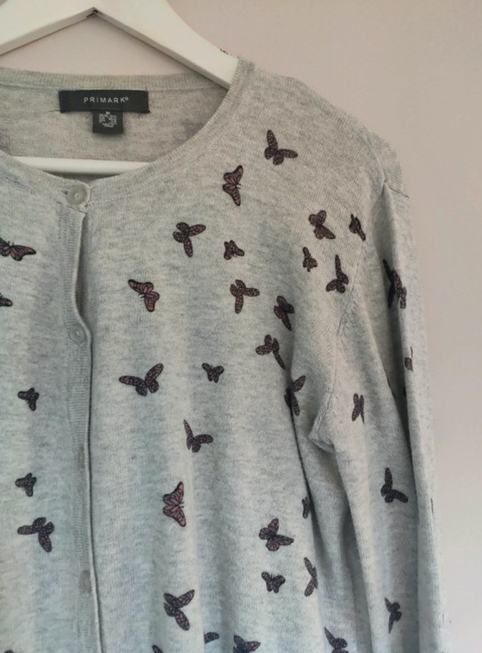 Primark cardigan gilet gris chiné M - photo numéro 2