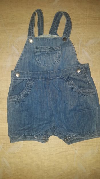 Salopette short jeans