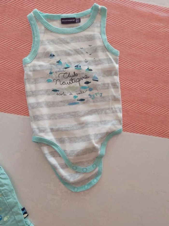 Ensemble short body ébardeur Sergent Major 9 mois - photo numéro 7