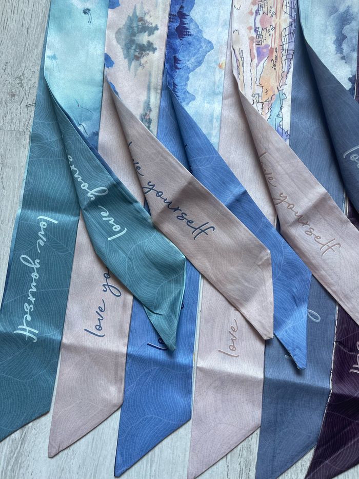 Lot de 8 bandeaux, foulards vintage - photo numéro 9