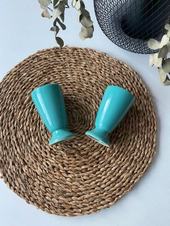 Mazagrans turquoises neufs