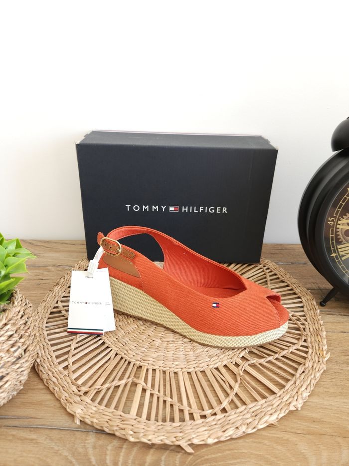 Espadrilles Sandales compensées en toile Tommy Hilfiger Pointure 39