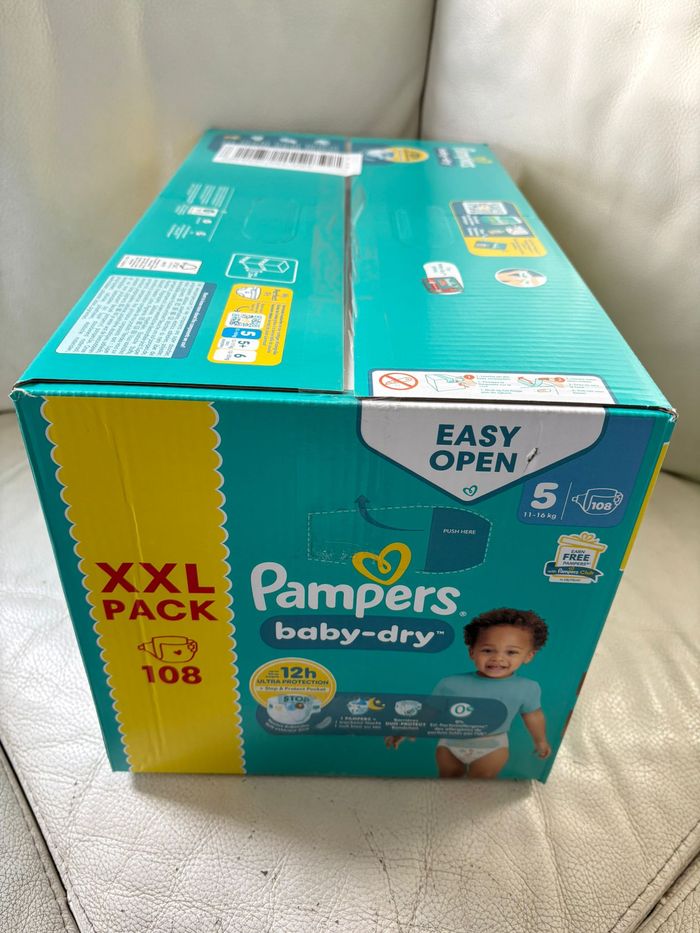 Pack XXL 108 Couches Pampers Baby Dry Taille 5 (11-16 kg) - photo numéro 4
