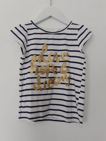 T-shirt fille marin 4 ans  / 6 ans H&M