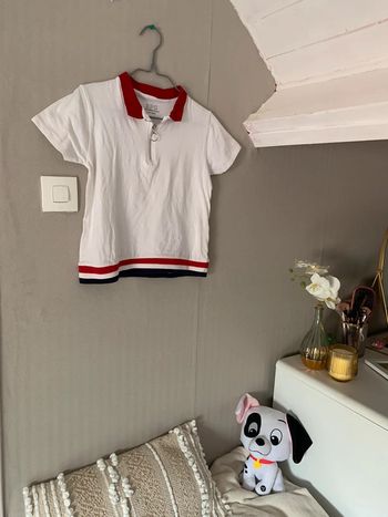 Polo bleu blanc rouge