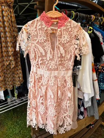 Robe dentelle rose Maje