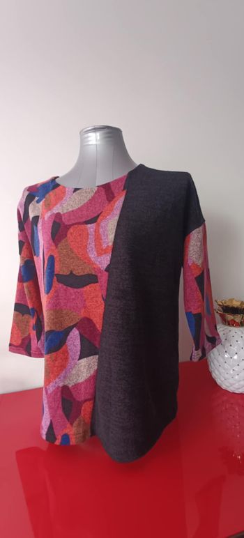 Pull col rond manches 3/4 Taille 3