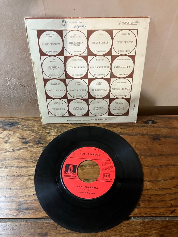 Vinyle 45 tours-Los diablos-Un Rayo de sol