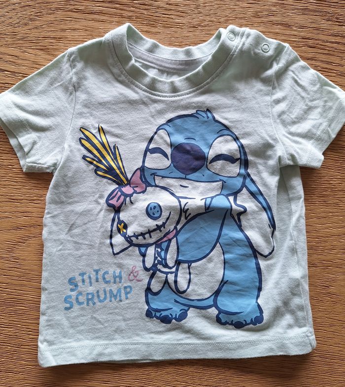 Tee shirt manches courtes Disney "stitch et scrump" bébé mixte 6-9 mois Primark