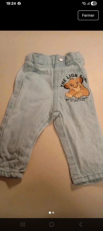 Pantalon simba le roi lion baby disney 1 mois