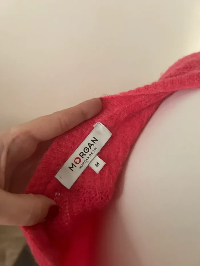 Morgan pull rose en laine, femme, taille M/38 - photo numéro 5