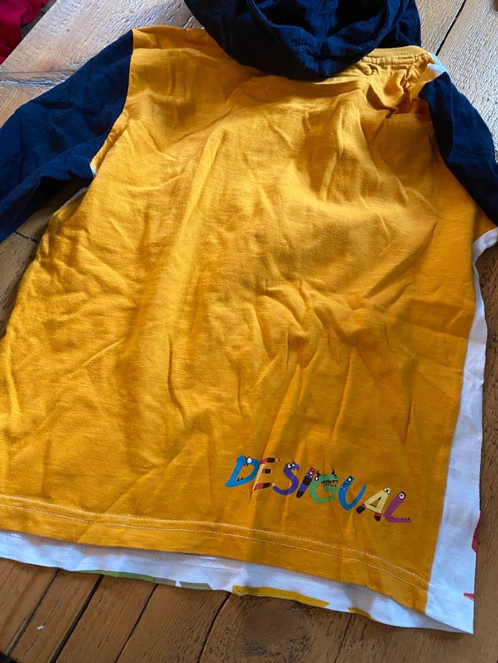 T-shirt manches longues capuche Desigual 5/6 ans - photo numéro 3