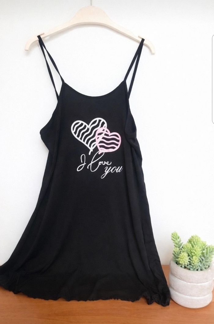 Top noir à bretelles fines – Taille XL – Fluide - photo numéro 2